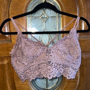 So cross back Lace Rusty pink bra XL.